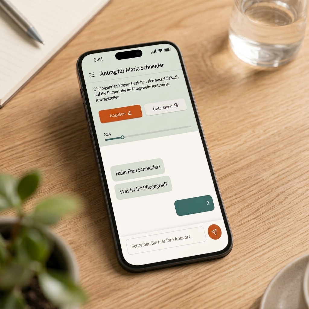 Smartphone mit der Sorglos Antrag App